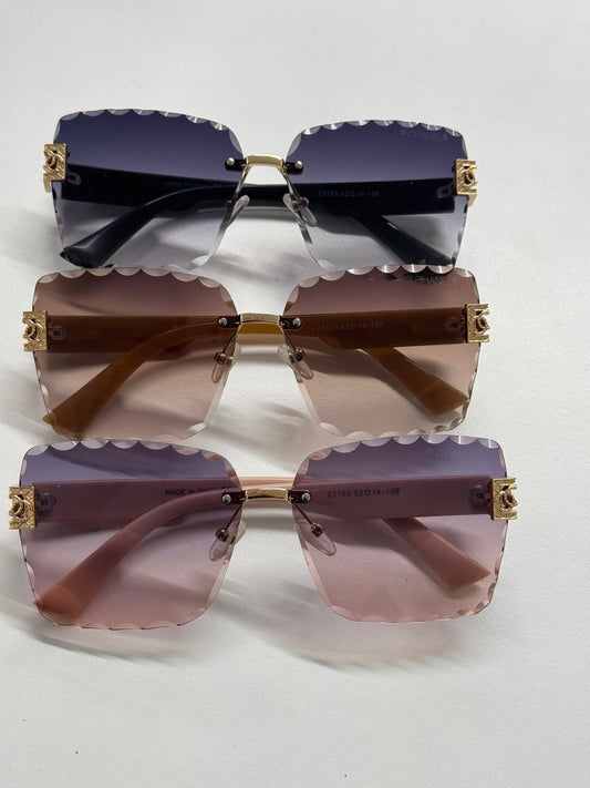 Chantel - square frameless sunglasses
