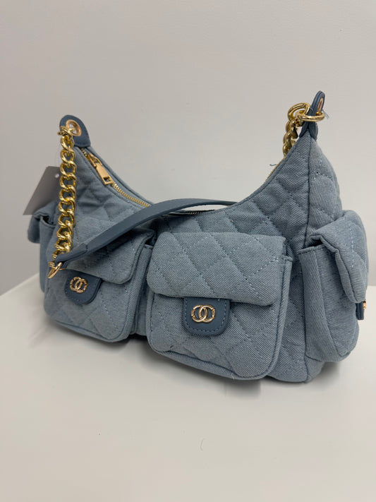 Courtney denim blue shoulder bag