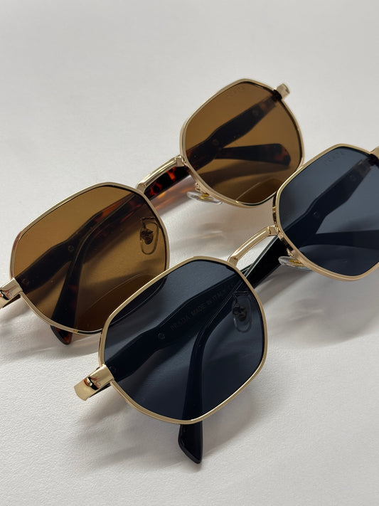 Rarda - hexagon small frame sunglasses